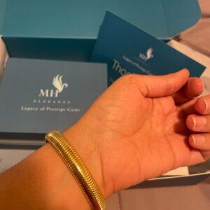 Gold Cobra Coil Bracelet | 18K Gold Plated Statement Bangle